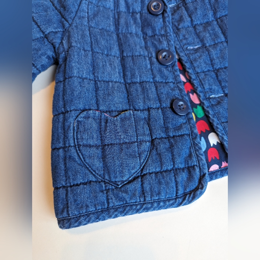 Hanna Andersson Denim Quilted Lined Heart Midweight Jacket for Baby - Picture 4 of 10